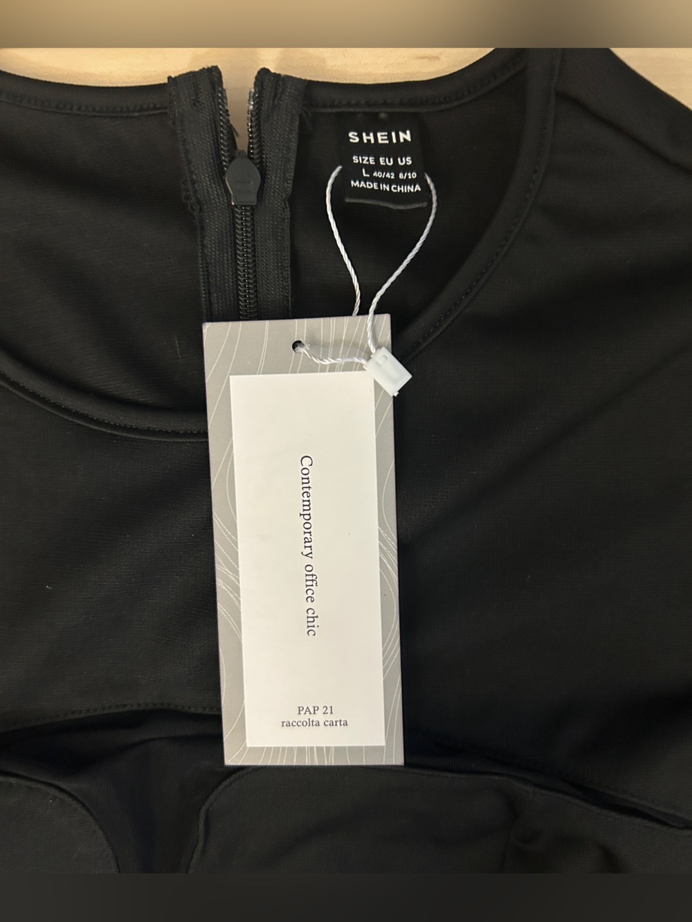 NWT Black Long Sleeve Mesh Cutout Illusiin Bodycon Dress - Picture 9 of 10